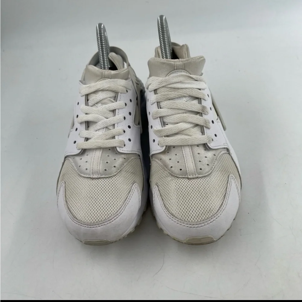 👞 Nike Kids Air Huarache- SZV6 Y -White Lace-Up Shoes Sneakers